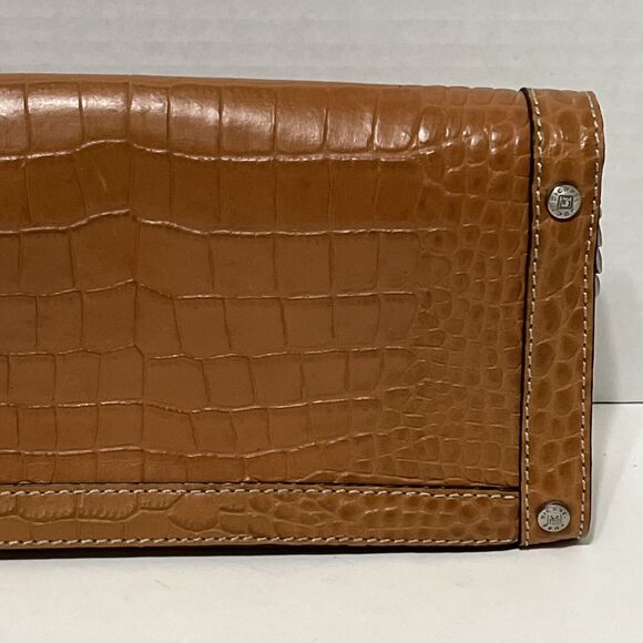 Stunning Michael Kors Alligator Print Leather Camel Handbag Chain Shoulder Bag - Picture 7 of 13